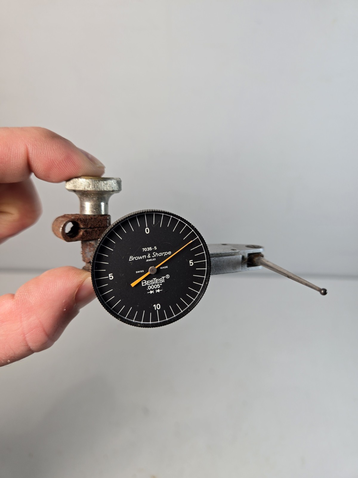 Brown & Sharpe BesTest Dial Indicator 7035-5, 0.020 Range