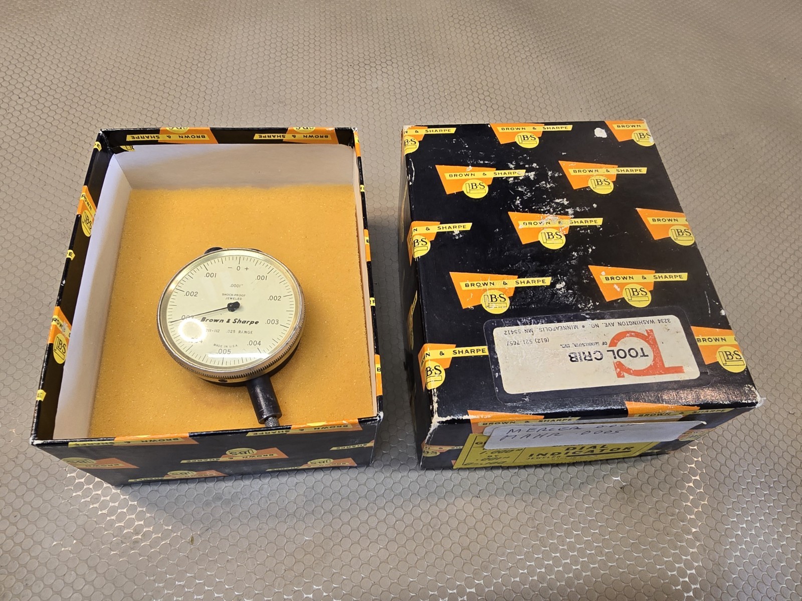 Brown & Sharpe Dial Indicator Gold Sty