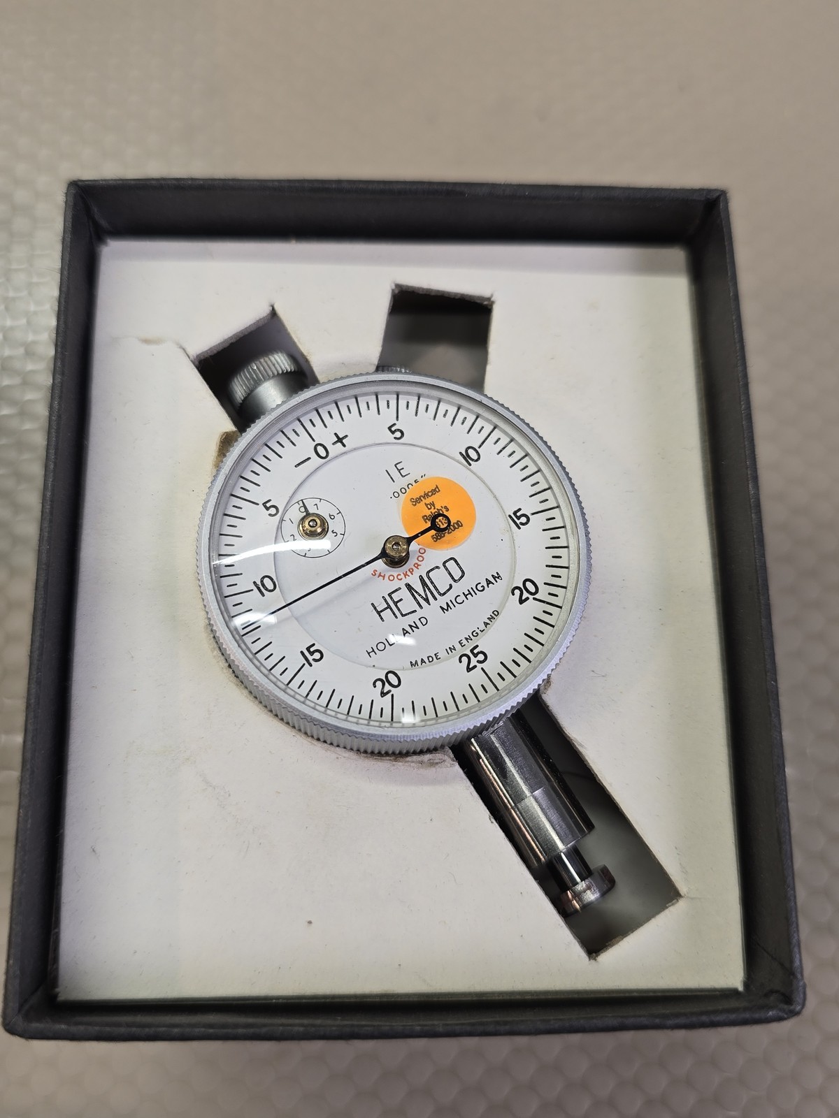 Federal HEMCO 1E .0005 Shockproof Dial Indicator Flat Bac