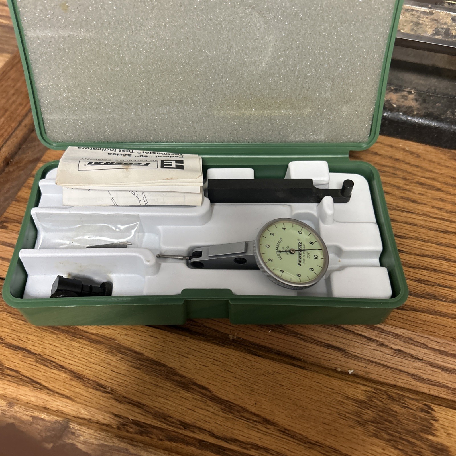Federal Testmaster 80 Series Jeweled Dial Test Indicator .001 Set Case