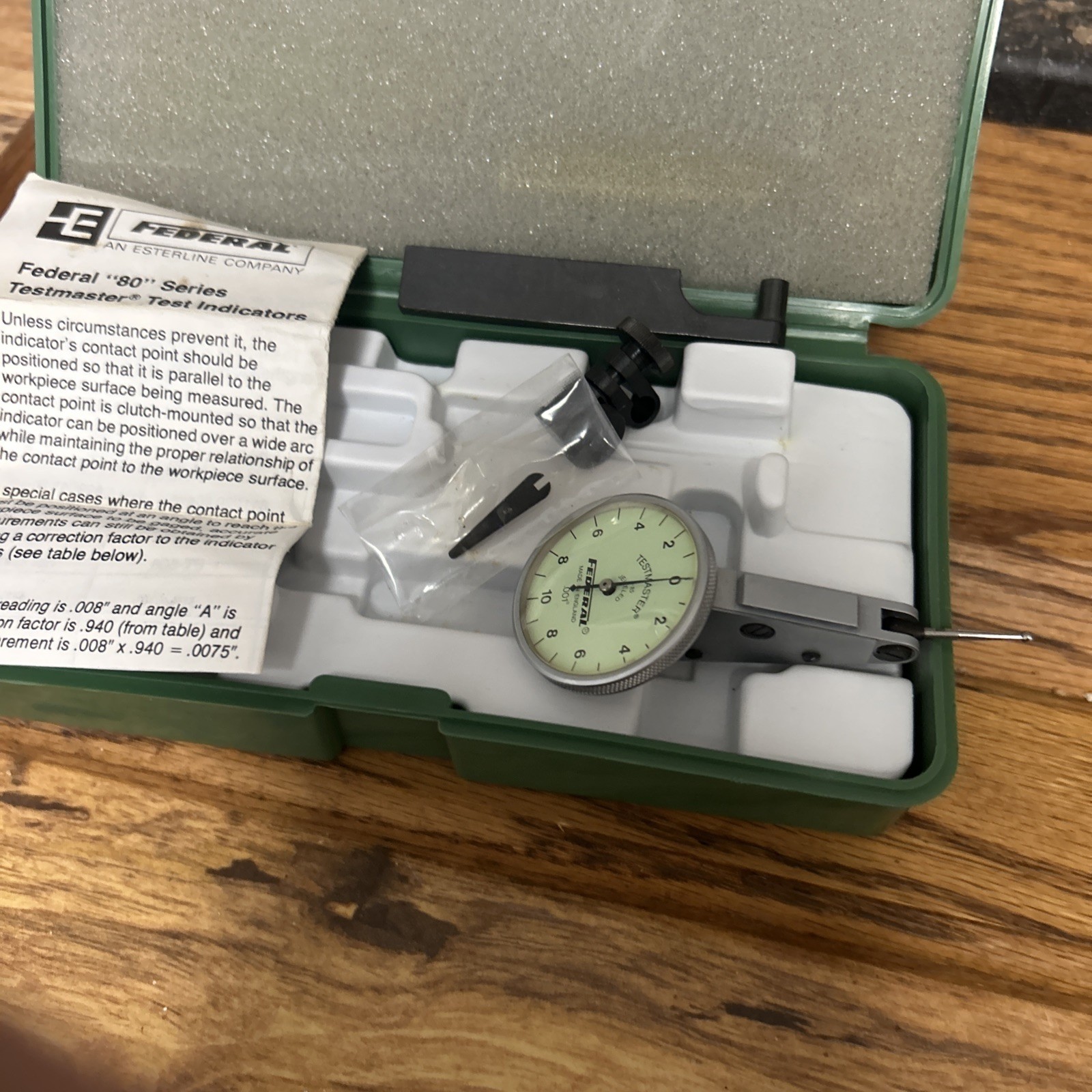 Federal Testmaster 80-Series Dial Test Indicator — photo 5