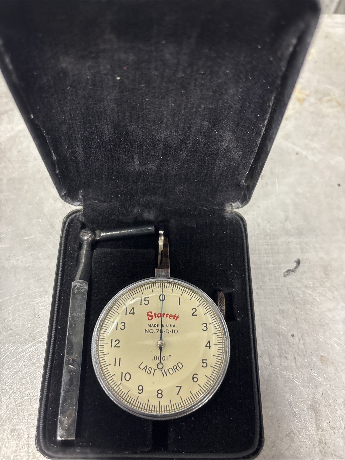 Starrett No 711-D-10 Last Word Dial Test Indicator
